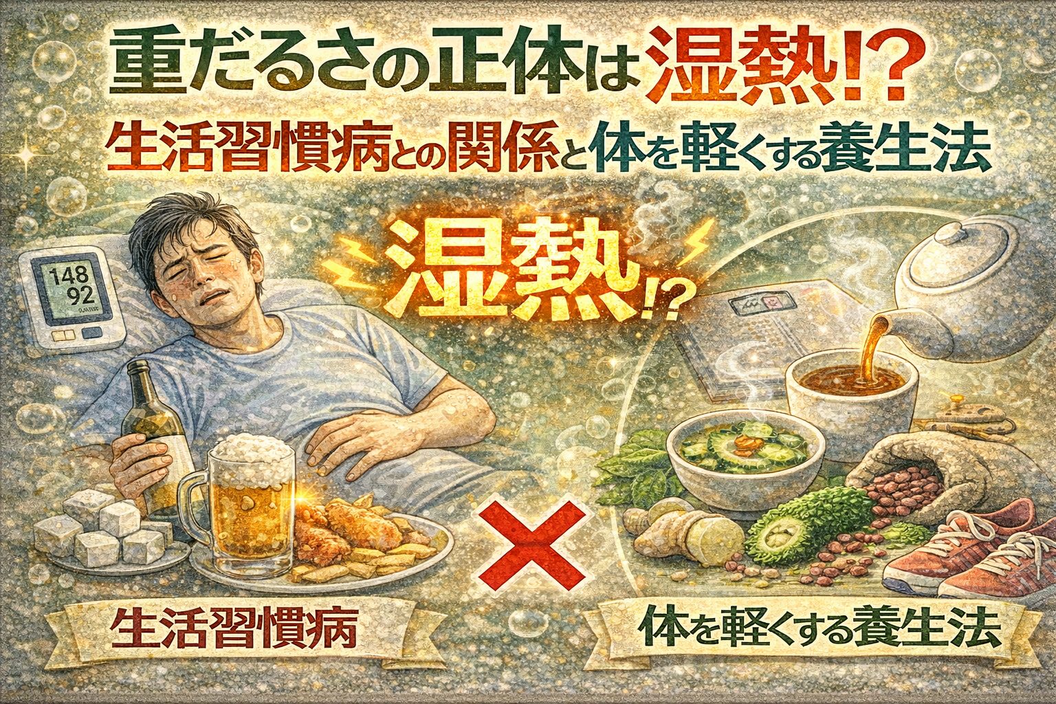 重だるさの正体は湿熱！？生活習慣病との関係と体を軽くする養生法